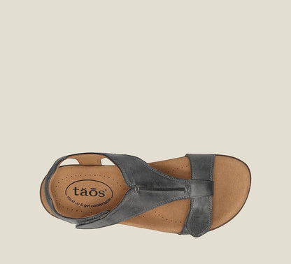 Sandales orthopédiques comlyra Maya en cuir gris avec semelle intérieure ergonomique pour un confort optimal